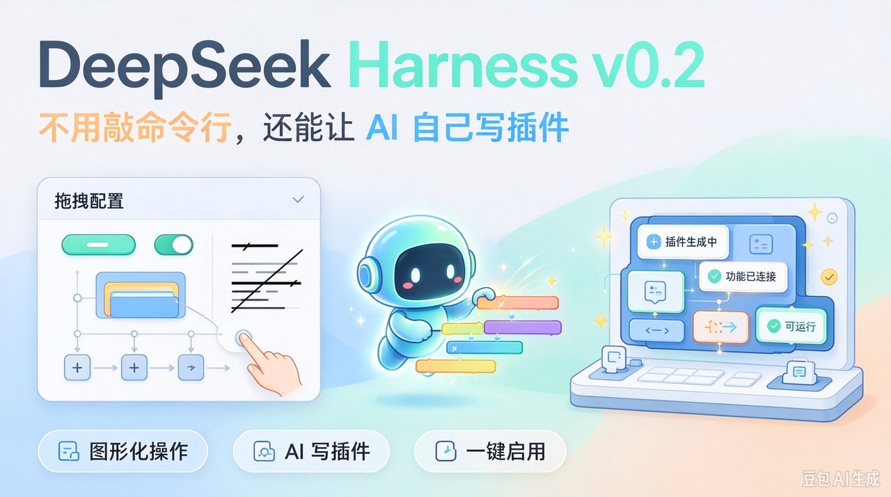 DeepSeek Harness v0.2:不用敲命令行,还能让 AI 自己写插件