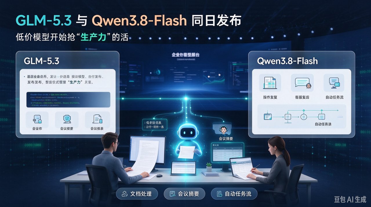GLM-5.3 与 Qwen3.8-Flash 同日发布：低价模型开始抢“生产力”的活