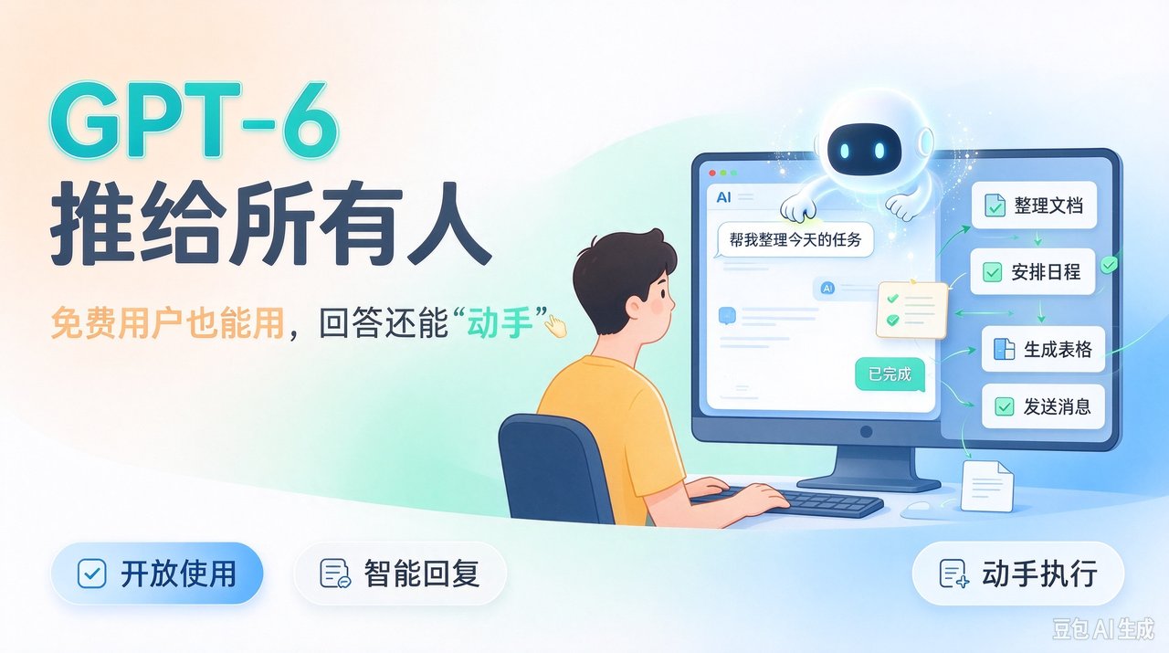 GPT-6 推给所有人：免费用户也能用，回答还能“动手”