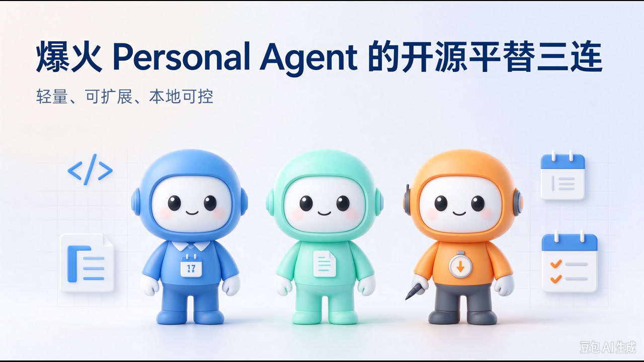 Grok Bot / Muse / Dots 的开源平替都来了：三个 Personal Agent，挑一个自己养